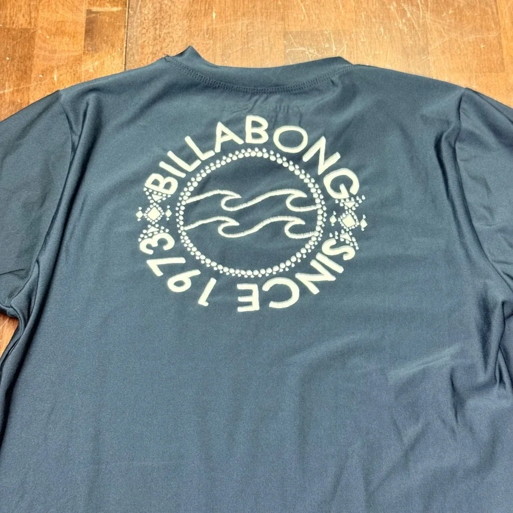 Billabong Rash Guard Kids‎ Large Black Long Sleeve UV Protection Sun Swim Shirt